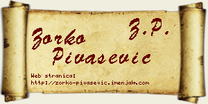 Zorko Pivašević vizit kartica